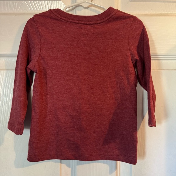 Cat & Jack 18M Winter Bear Ski Goggles Long Sleeve Graphic Tee NWT Maroon - Picture 3 of 5